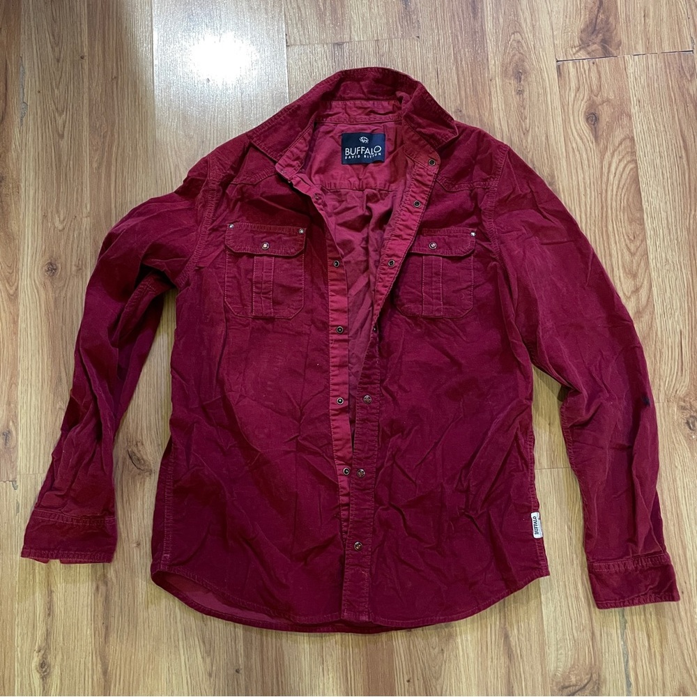 Red Corduroy Button Down